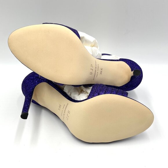 SJP Sarah Jessica Parker 36.5 EU‎ Purple Stiletto Dress Sandals Heels Shoes - Picture 8 of 14